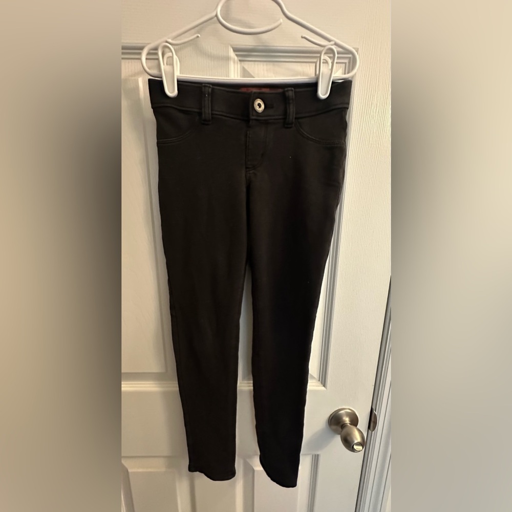 Arizona Jeans Company Girls Size 7 Black Jeggings Pants Leggings